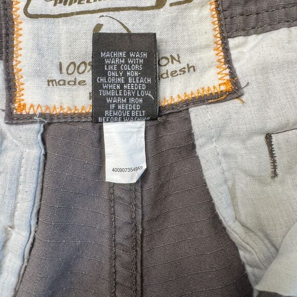 VTG Urban Pipeline Cargo Shorts Men's 34 Brown Cotton Ripstop Pockets Y2K Skater - Picture 4 of 13